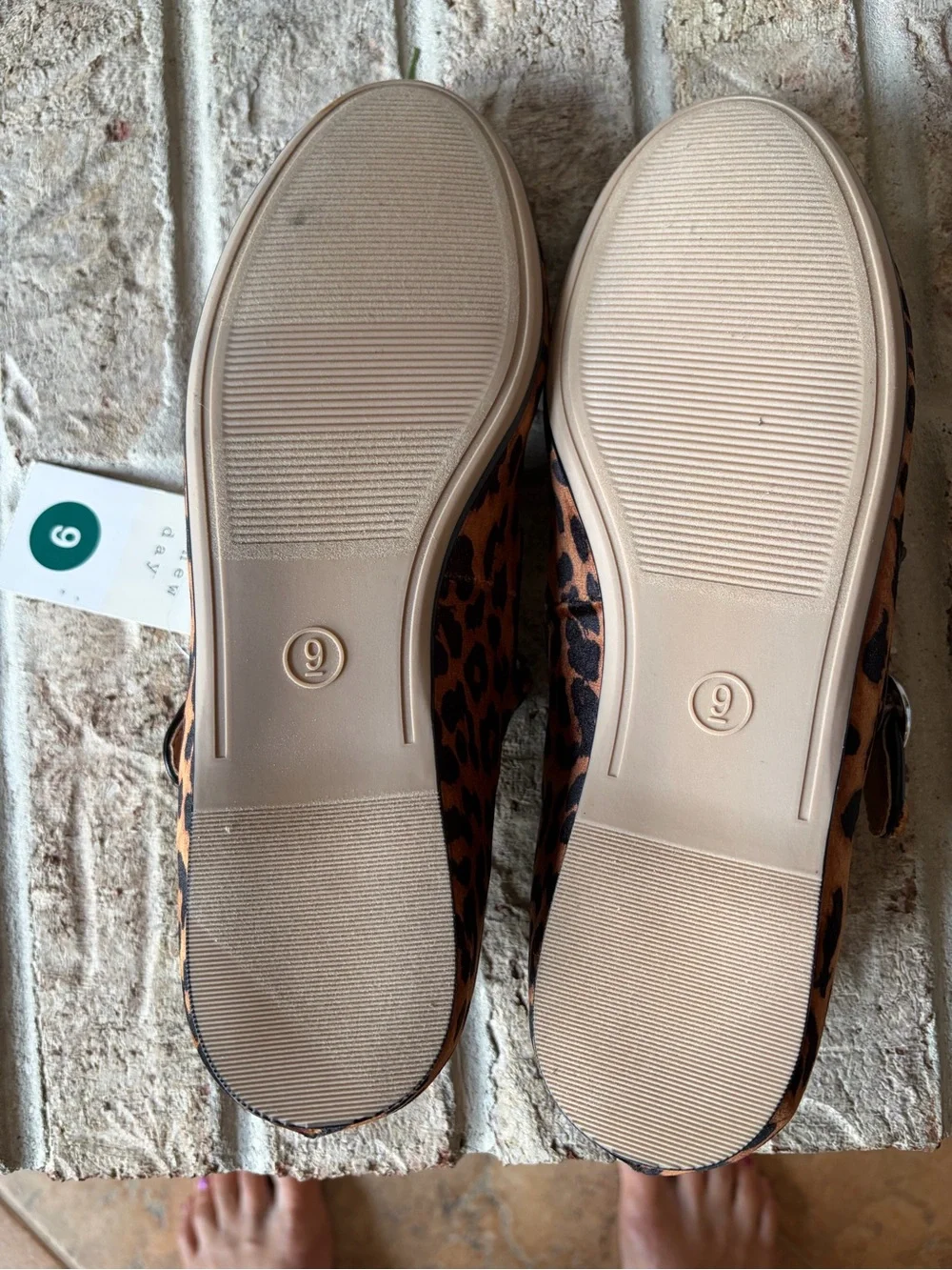 NWT Leopard Print Cross-Strap Mary Jane Flats Balletcore Indie Sleeze Shoes Sz 9